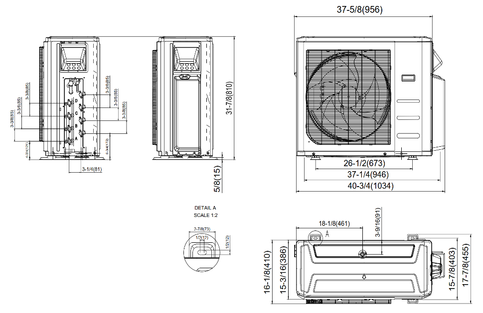 Senville AURA 28,000 BTU Multi-Zone Mini Split Condenser 230V, SENA-28HF-MOA