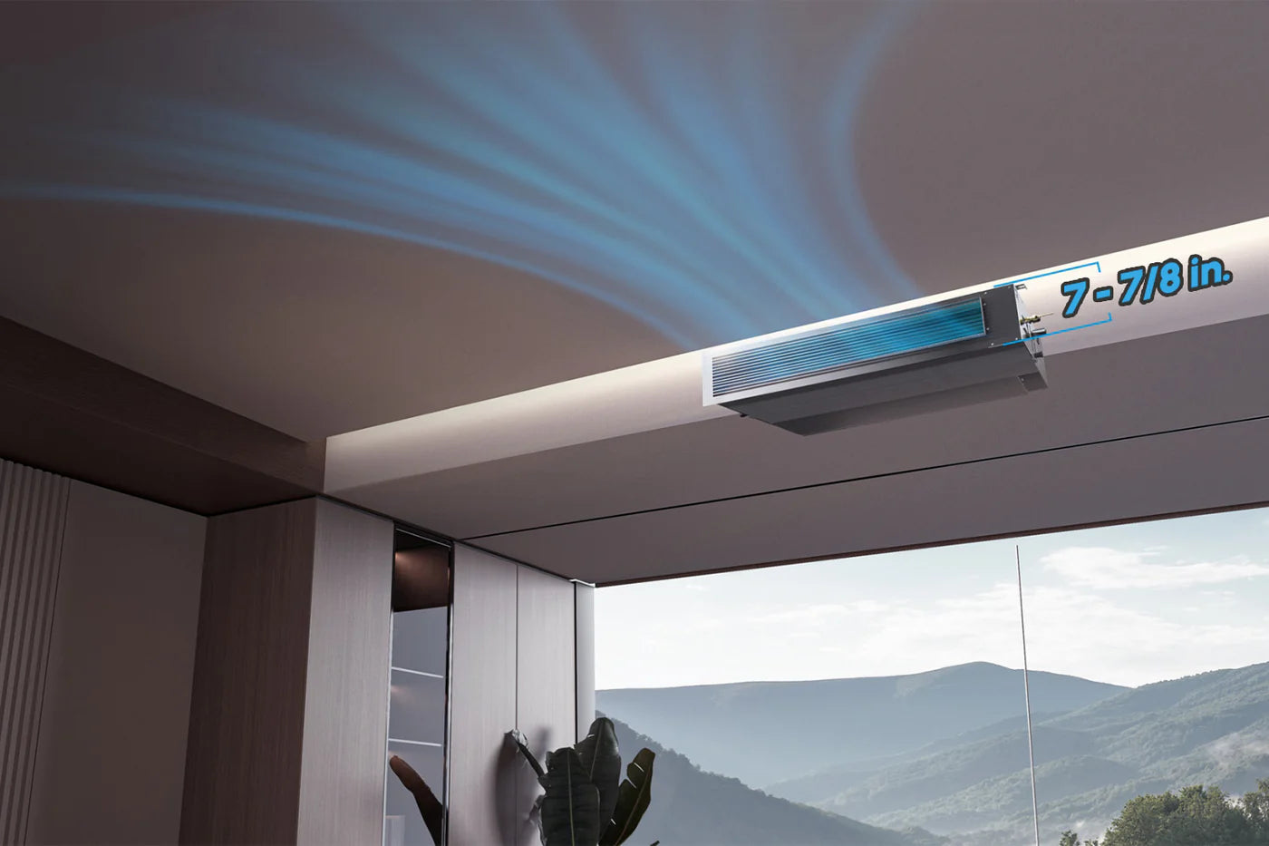Pioneer® Quantum Ultra™ 12,000 BTU 18.5 SEER2 230V Ceiling Concealed Ducted Mini-Split Air Conditioner Full Set
