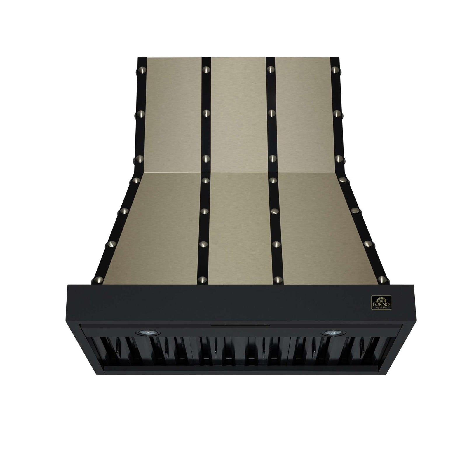 Forno Ambassador 36" Range Hood in Black with 427 CFM, 3 speeds, Dishwasher safe Baffle filters, LED Lights and Remote Control - FRHWM5099-36CPBLK