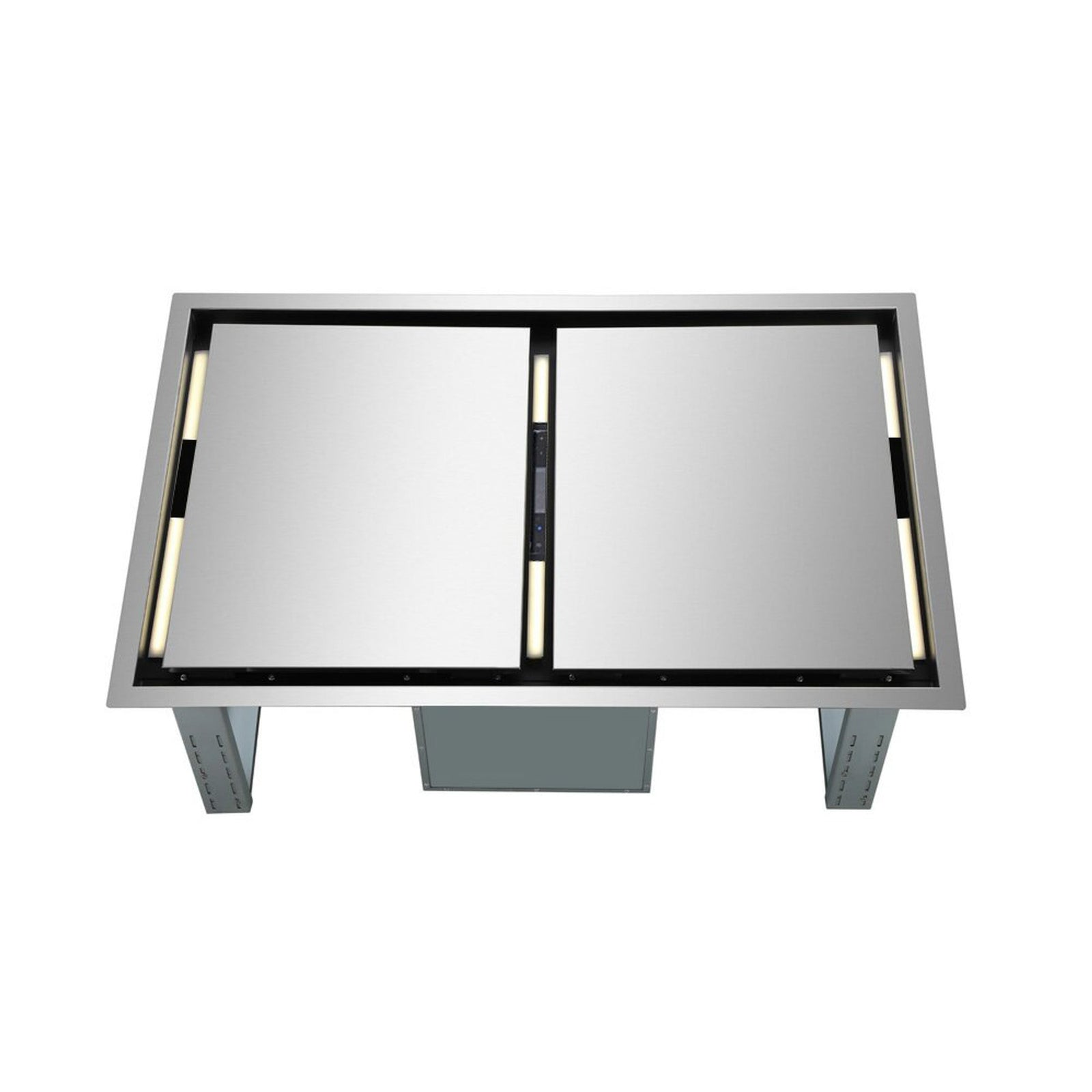 Forno Arezzo 44-Inch Recessed Ceiling Range Hood, Dual Motors, 1200 CFM, Hybrid Filters, Remote Control - FRHRE5312-44