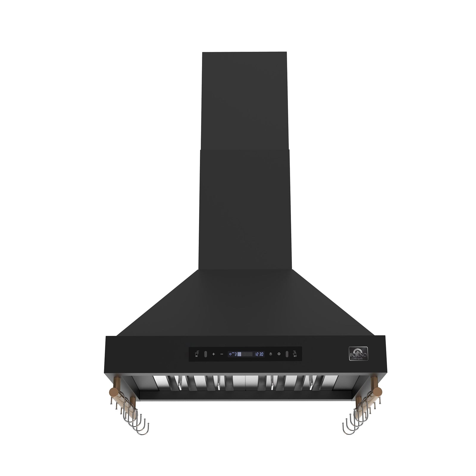 Forno Venezia 30 Inch Wall-Mounted Range Hood in Black with Touch Controls and Baffle Filters - FRHWM5503-30BLK