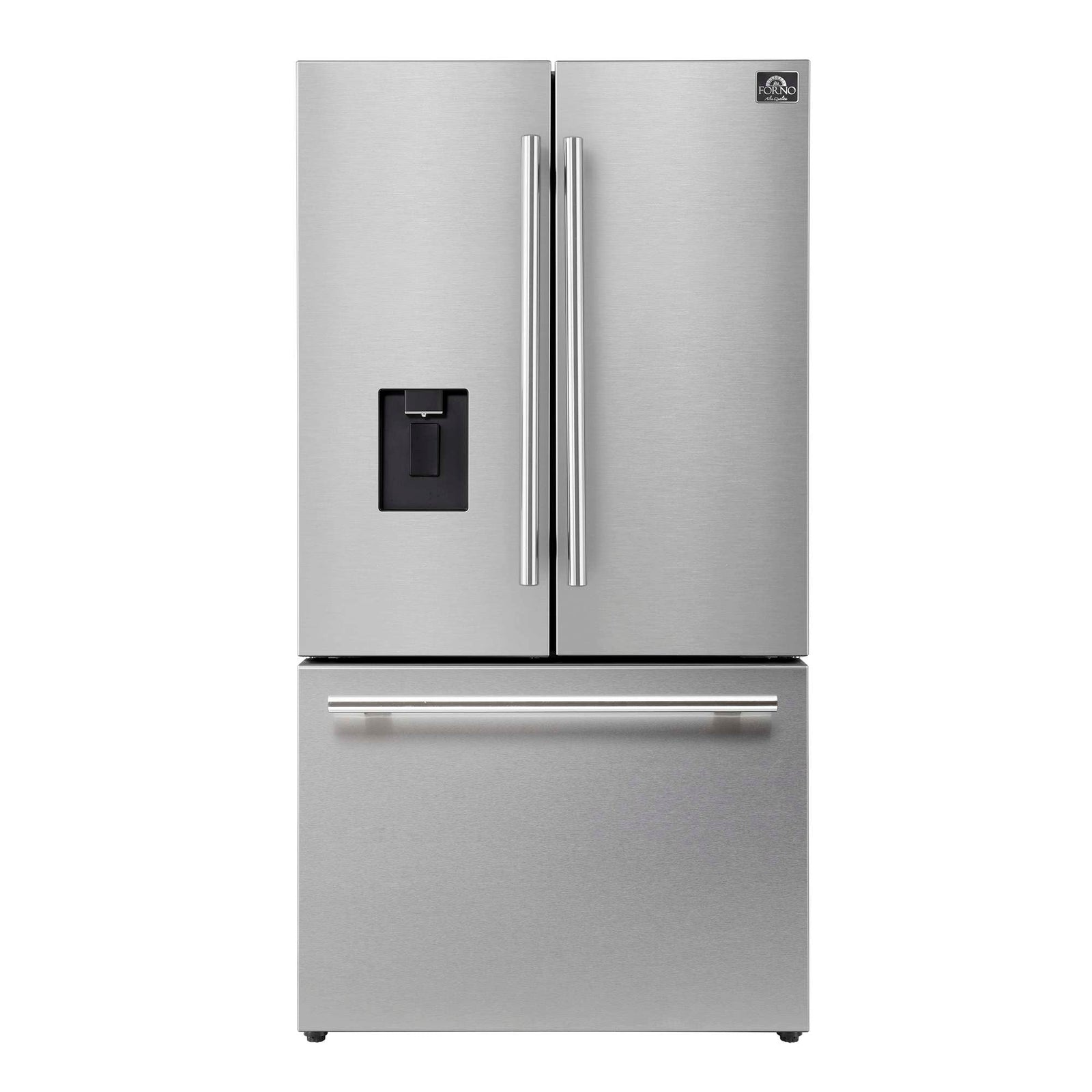 Forno Aosta 36-Inch French Door Refrigerator, Stainless Steel, 22.4 cu.ft, External Water Dispenser, Automatic Ice Maker, ENERGY STAR Certified - FFFFD1866-36SB