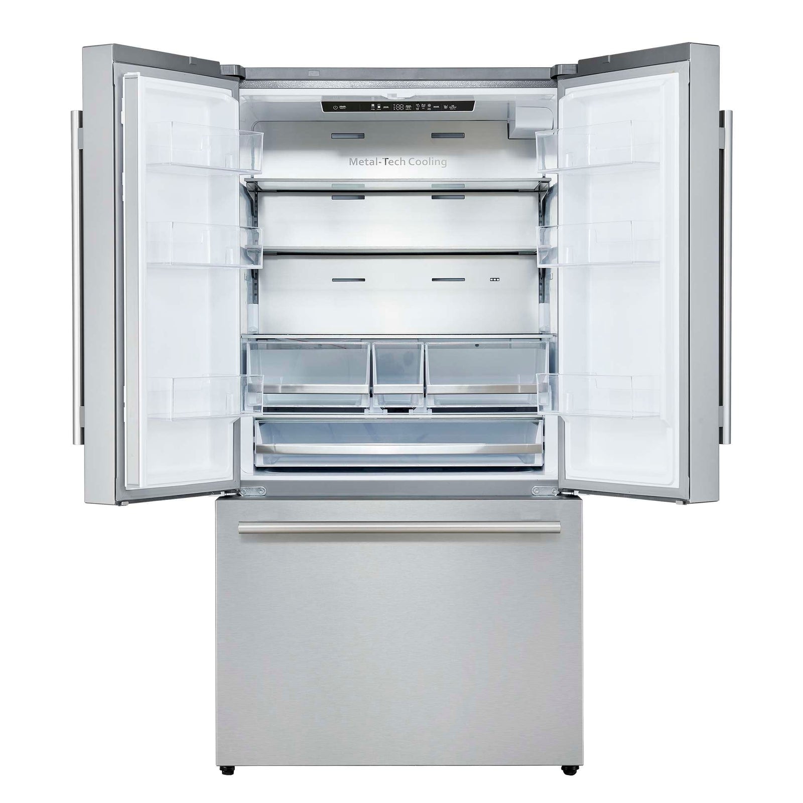 Forno Aosta 36-Inch French Door Refrigerator, Stainless Steel, 22.4 cu.ft, External Water Dispenser, Automatic Ice Maker, ENERGY STAR Certified - FFFFD1866-36SB