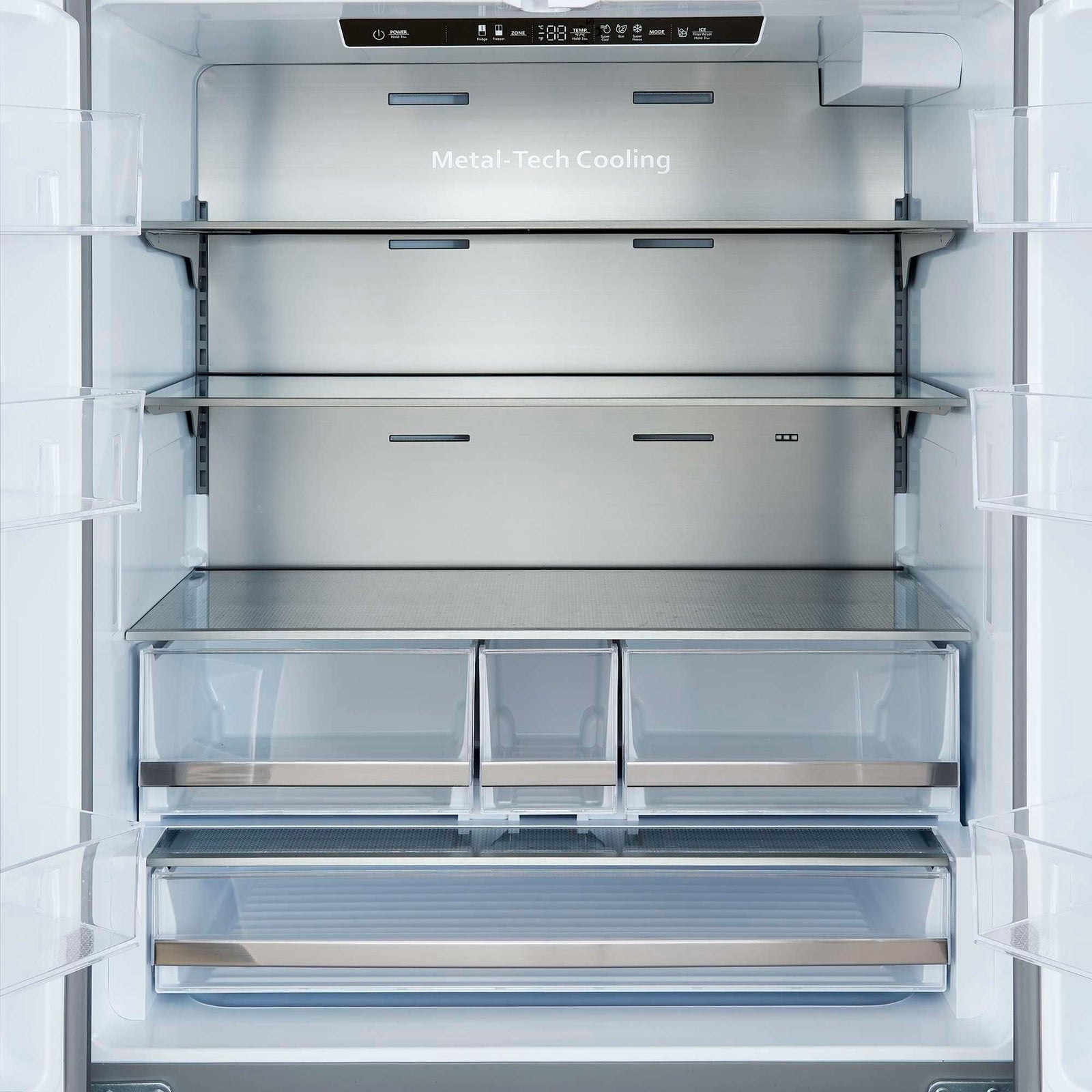 Forno Aosta 36-Inch French Door Refrigerator, Stainless Steel, 22.4 cu.ft, External Water Dispenser, Automatic Ice Maker, ENERGY STAR Certified - FFFFD1866-36SB