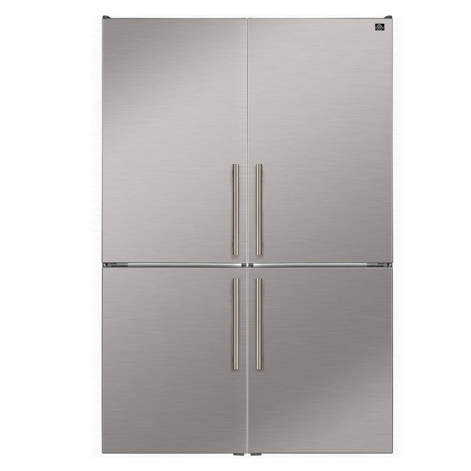 Forno Custodia 48" Bottom Freezer combo, 20.6 cf., Ice Maker, Total No frost, Stainless Steel handles - FFFFD1766-48S