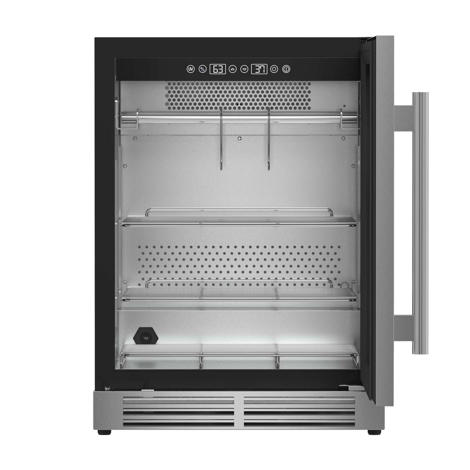 Forno Asciutto 24-Inch Dry Aging Cabinet, Stainless Steel 304, 4.41 cu.ft, LED Lighting, Adjustable Shelves - FFSDA6840-24