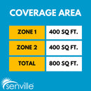 Senville AURA 18,000 BTU (9K + 9K) 25 SEER2 Dual Zone Mini Split Air Conditioner - 230V