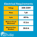 Senville AURA 18,000 BTU (6K + 6K) 25 SEER2 Dual Zone Mini Split Air Conditioner - 230V