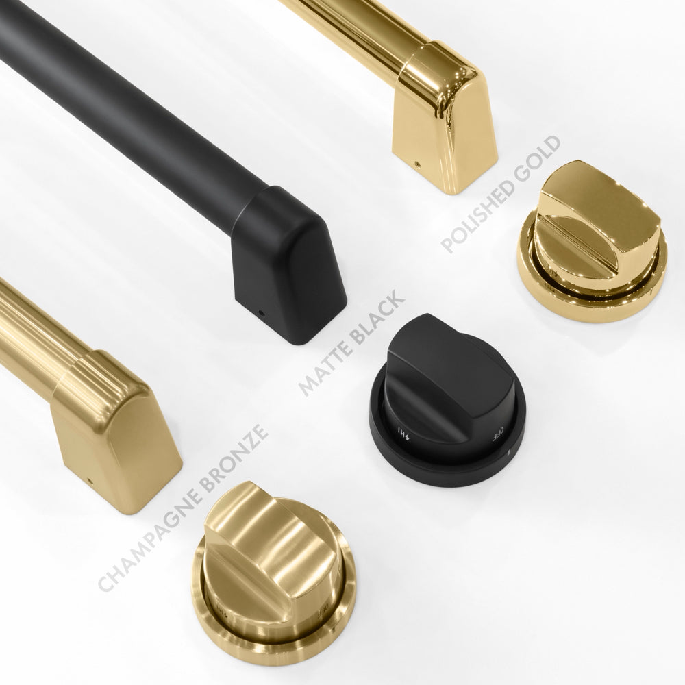 ZLINE Autograph Edition Paramount 48-inch range in stainless steel with black matte door and champagne bronze accents SINRZ-BLM-48-CB, view 6