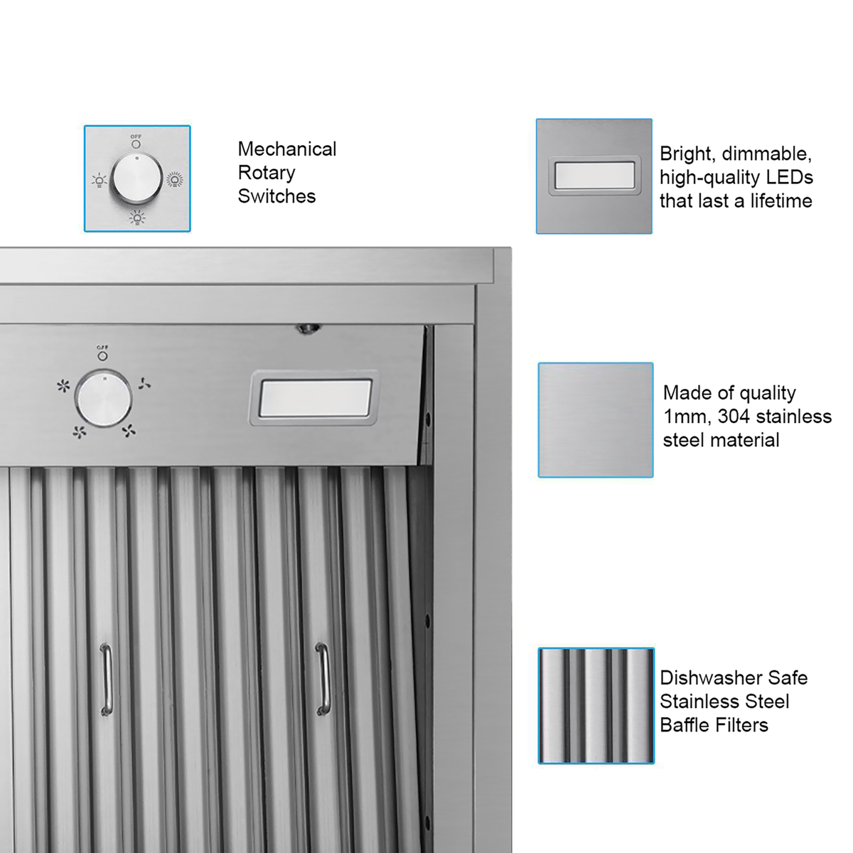 Victory 48-Inch 900 CFM Insert Range Hood in Stainless Steel