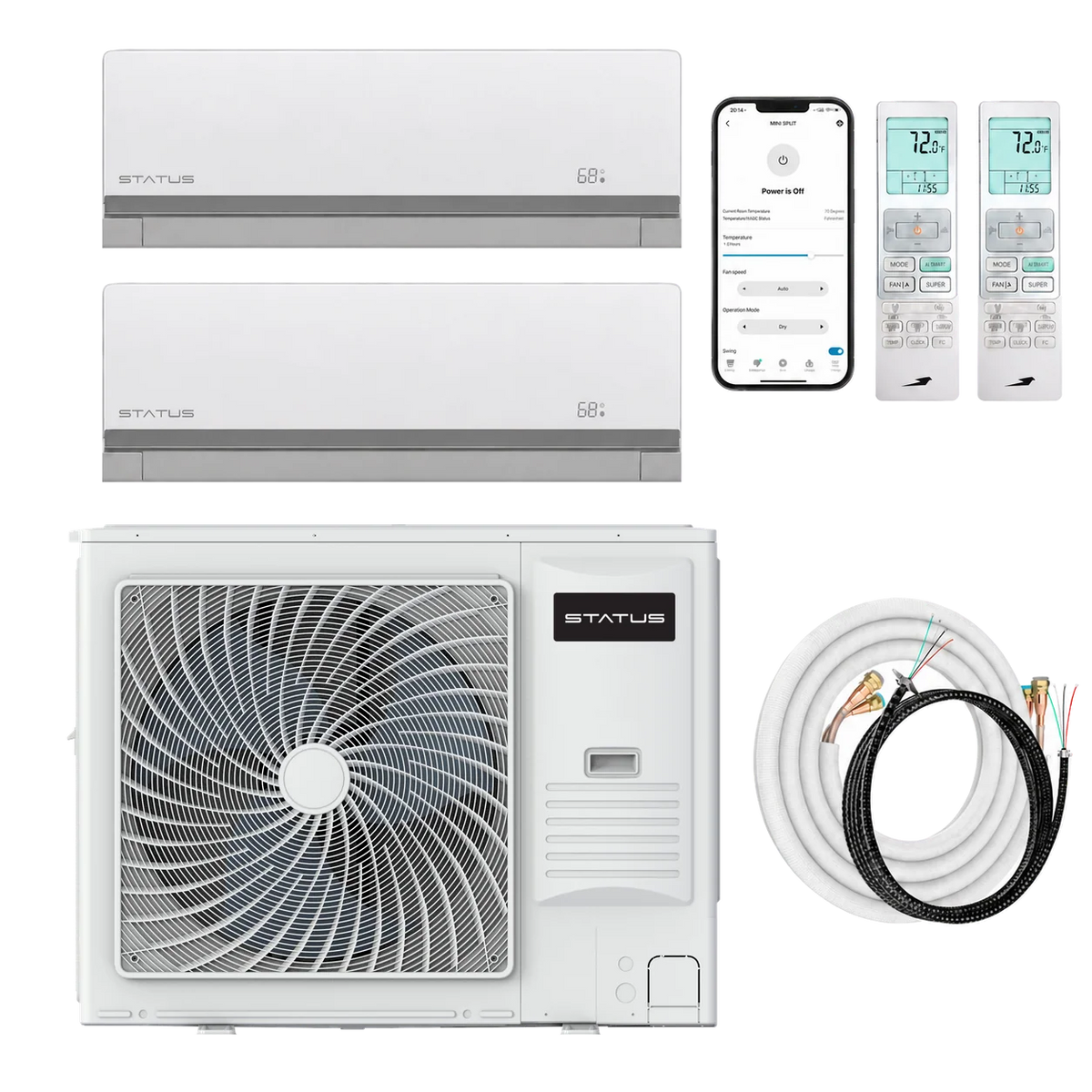 Status 2-zone mini-split system