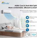 Senville AURA 27,000 BTU (9K + 9K + 12K) 23 SEER2 3 Zone Mini Split Air Conditioner - 230V