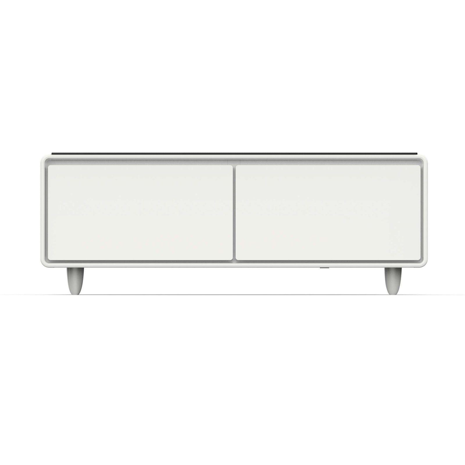 Forno Evoluto Tavolo 51-Inch White Smart Coffee Table – Dual Refrigerator Drawers, Bluetooth 5.0 Audio, Wireless Charging & RGB Ambient Light - FCTFR7006-51WHT