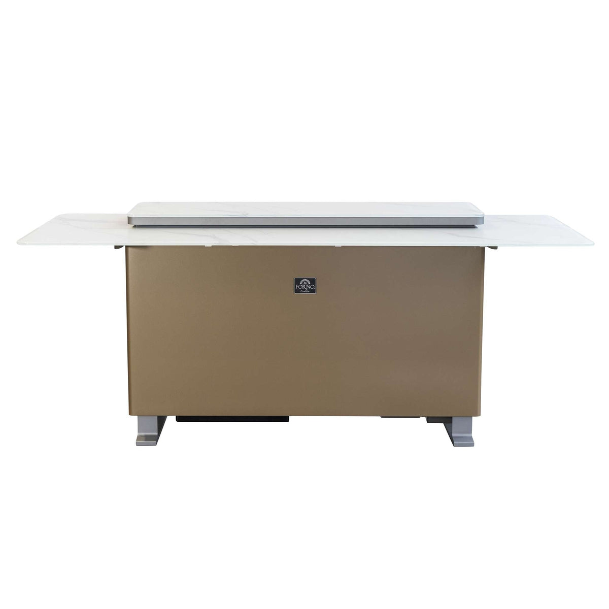 Forno Elevato Smart Bar Table in White, 5.3 cu.ft fridge and freezer with Bluetooth control - FBTFR7037-72WHT