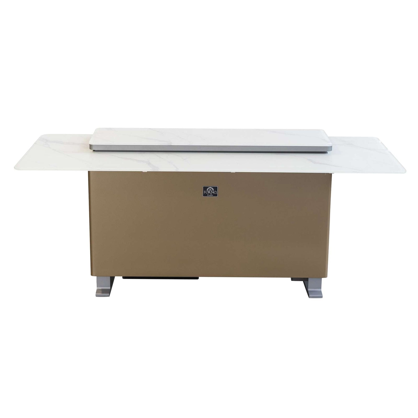Forno Elevato Smart Bar Table in White, 5.3 cu.ft fridge and freezer with Bluetooth control - FBTFR7037-72WHT