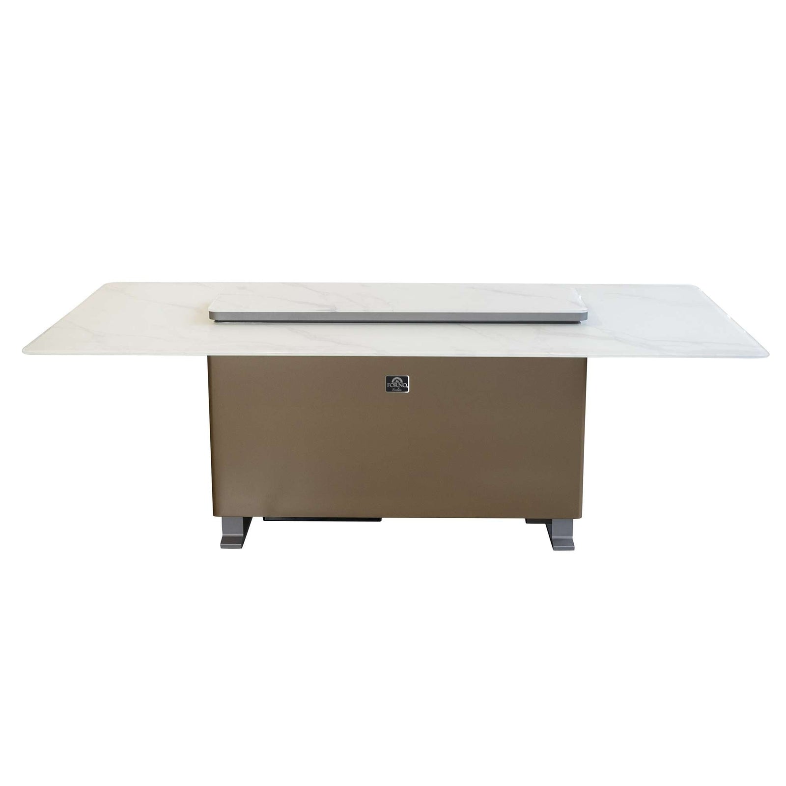 Forno Cinetico Smart Dining Table in White, 5.3 cu.ft fridge and freezer with Bluetooth control - FDTFR7044-86WHT