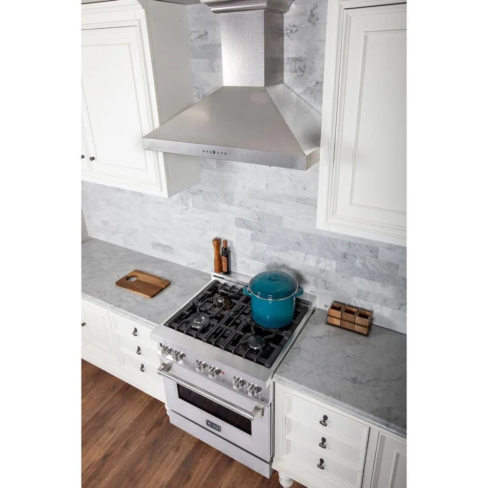 ZLINE Convertible Vent 30-inch range hood in satin stainless steel 8KL3S-30, view 2