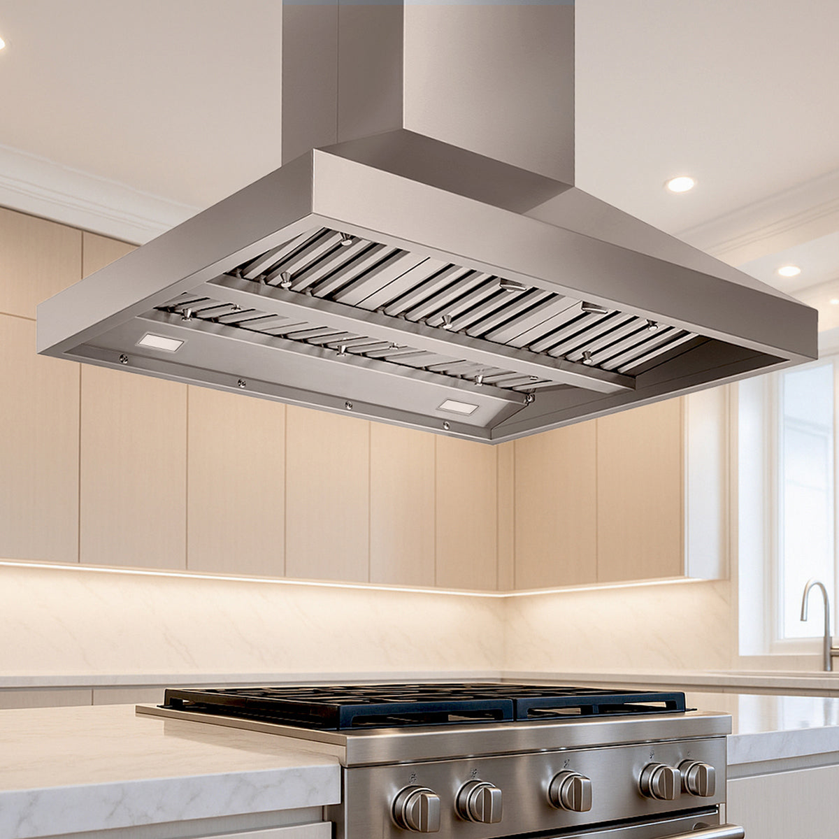 Victory 36-Inch 750 CFM Island Range Hood in Stainless Steel