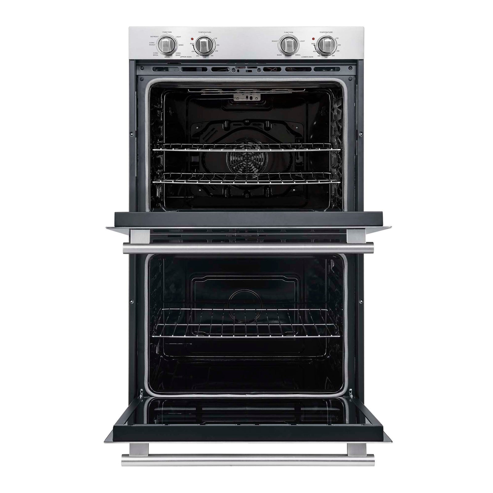 Forno Vomero 30-Inch Double Wall Oven, Stainless Steel, 10 cu.ft Total Capacity, 7100W Convection, Mechanical Controls, Self-Cleaning Function - FBOEL1324-30