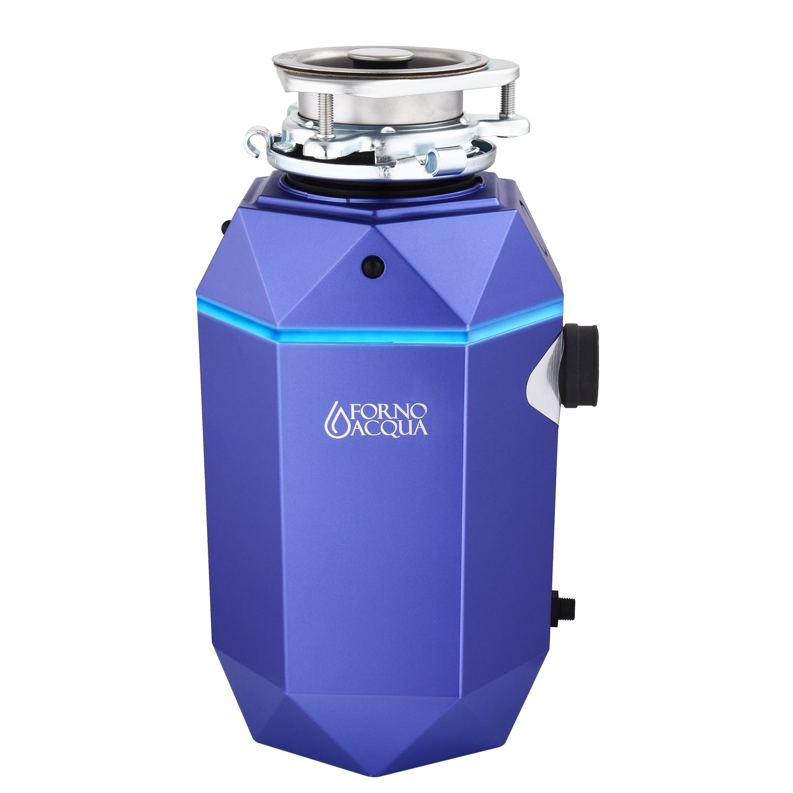 Forno Acqua BrightDIAMOND Amethyst 1HP Super Quiet Garbage Disposal Corded with Motion Sensor Cabinet Light & Pre-Wired Air Switch - WDD100TA1AM