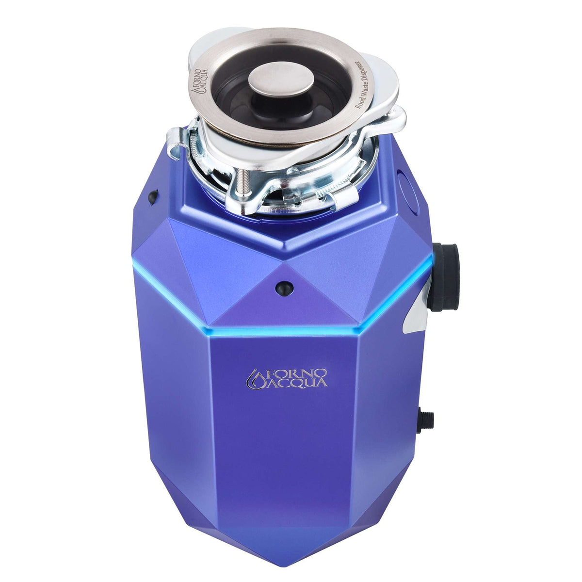 Forno Acqua BrightDIAMOND Amethyst 1HP Super Quiet Garbage Disposal Corded with Motion Sensor Cabinet Light & Pre-Wired Air Switch - WDD100TA1AM
