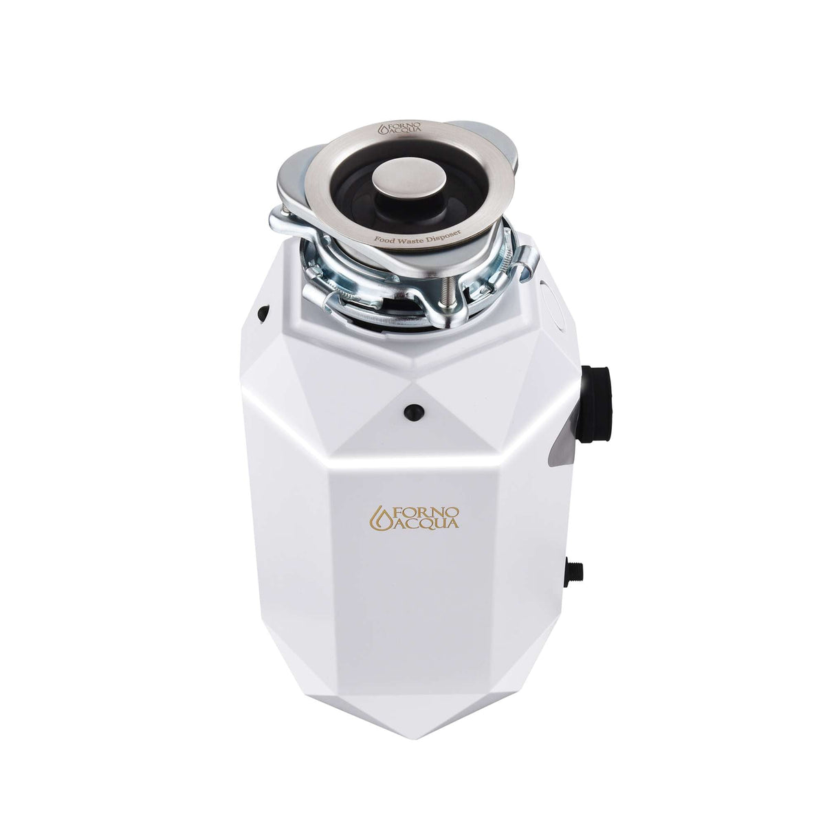 Forno Acqua BrightDIAMOND Moonstone 1HP Super Quiet Garbage Disposal Corded with Motion Sensor Cabinet Light & Pre-Wired Air Switch - WDD100TA2MS