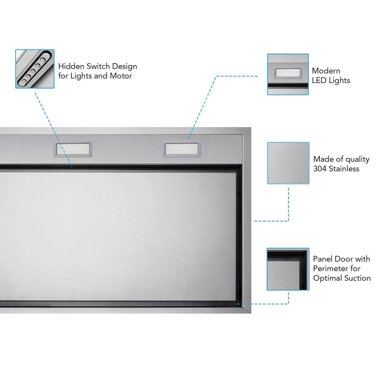 Victory 36-Inch 700 CFM Insert Range Hood in Stainless Steel