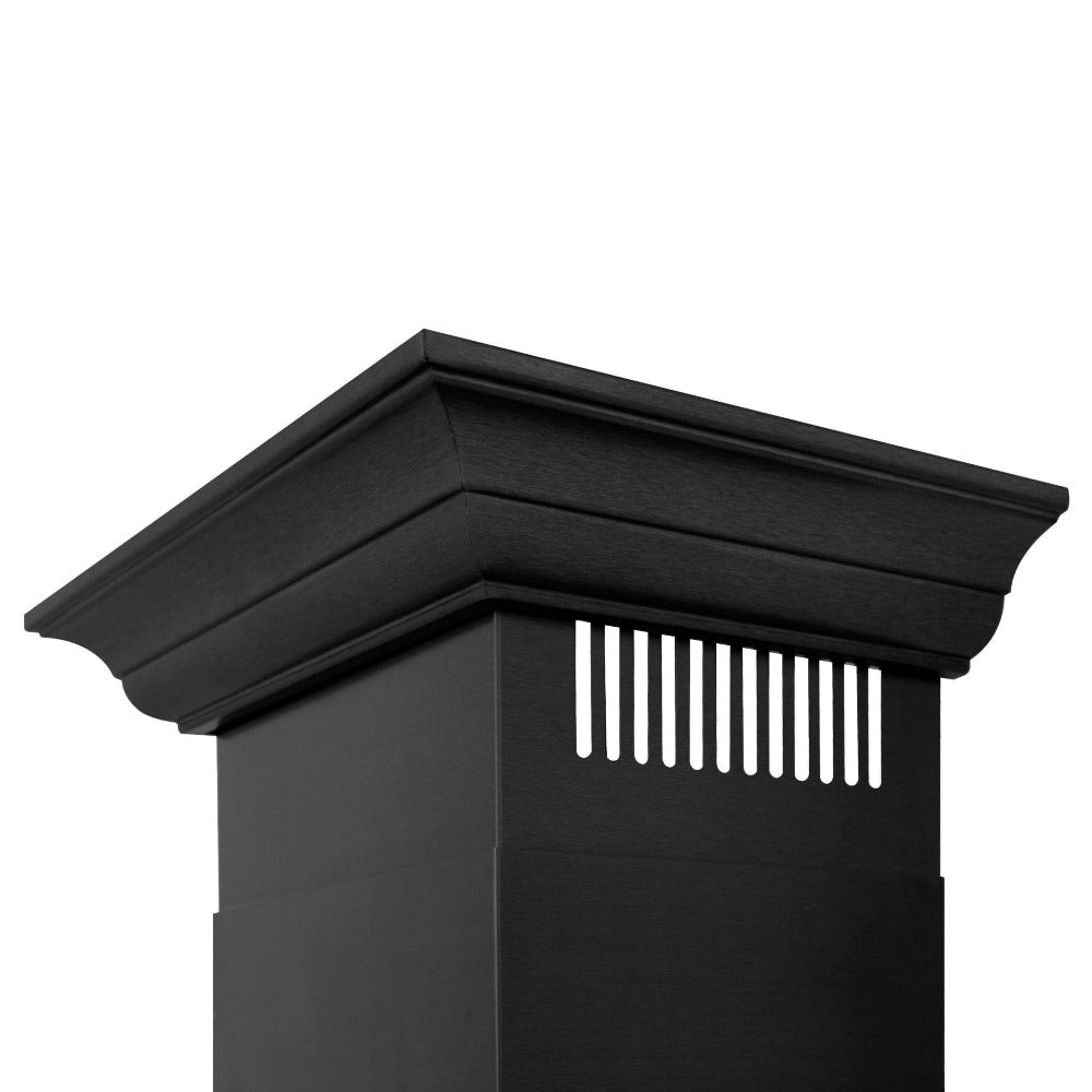 ZLINE Convertible Vent 42-inch range hood in black stainless steel BSKBNCRN-42, view 4