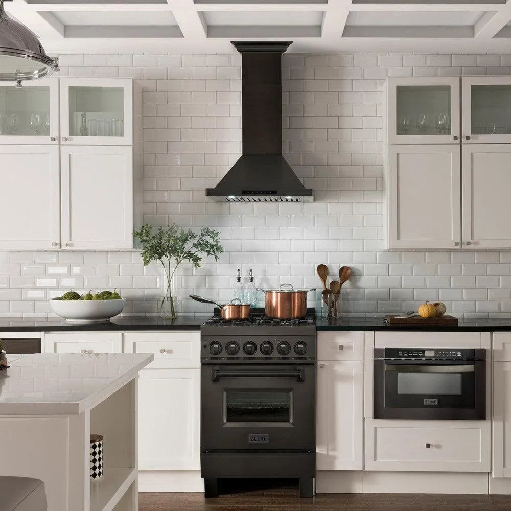 ZLINE CrownSound 30-inch range hood in black stainless steel BSKBNCRN-BT-30, view 2