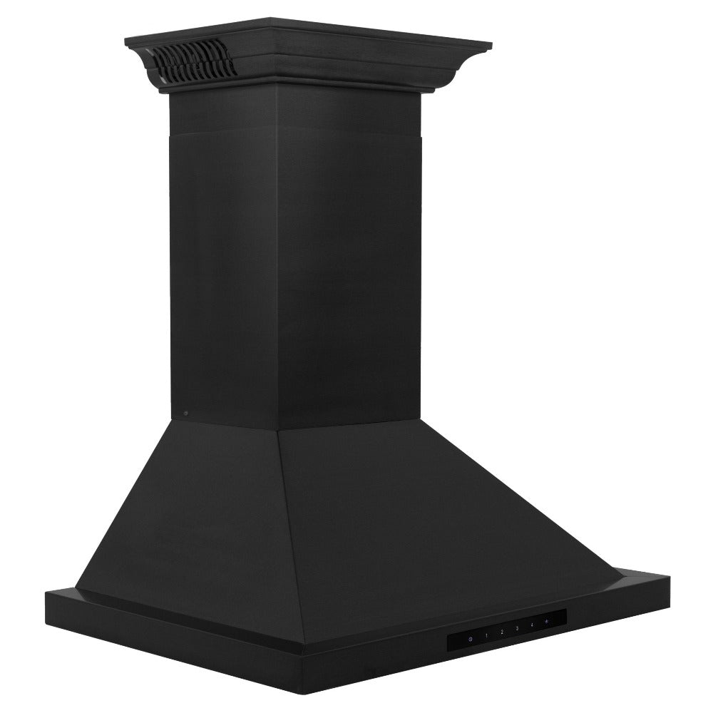 ZLINE CrownSound 30-inch range hood in black stainless steel BSKBNCRN-BT-30, view 4