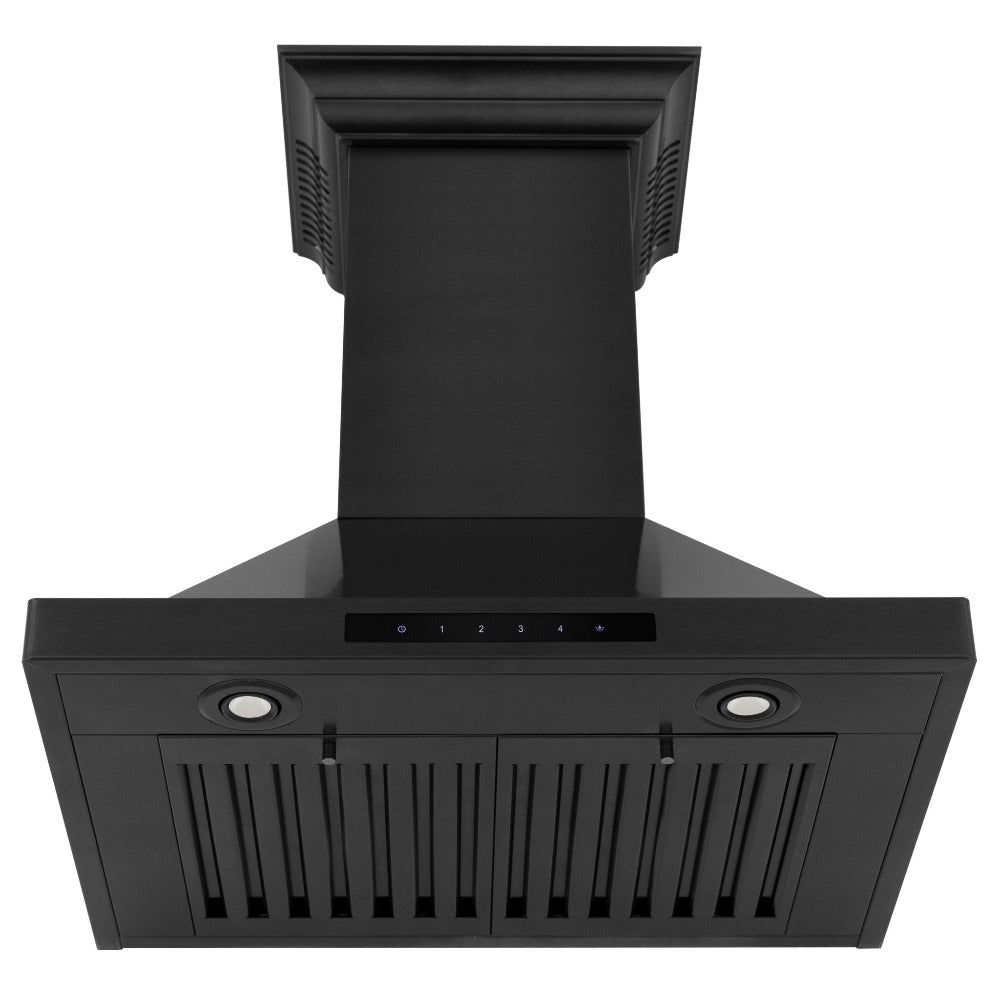 ZLINE CrownSound 30-inch range hood in black stainless steel BSKBNCRN-BT-30, view 6