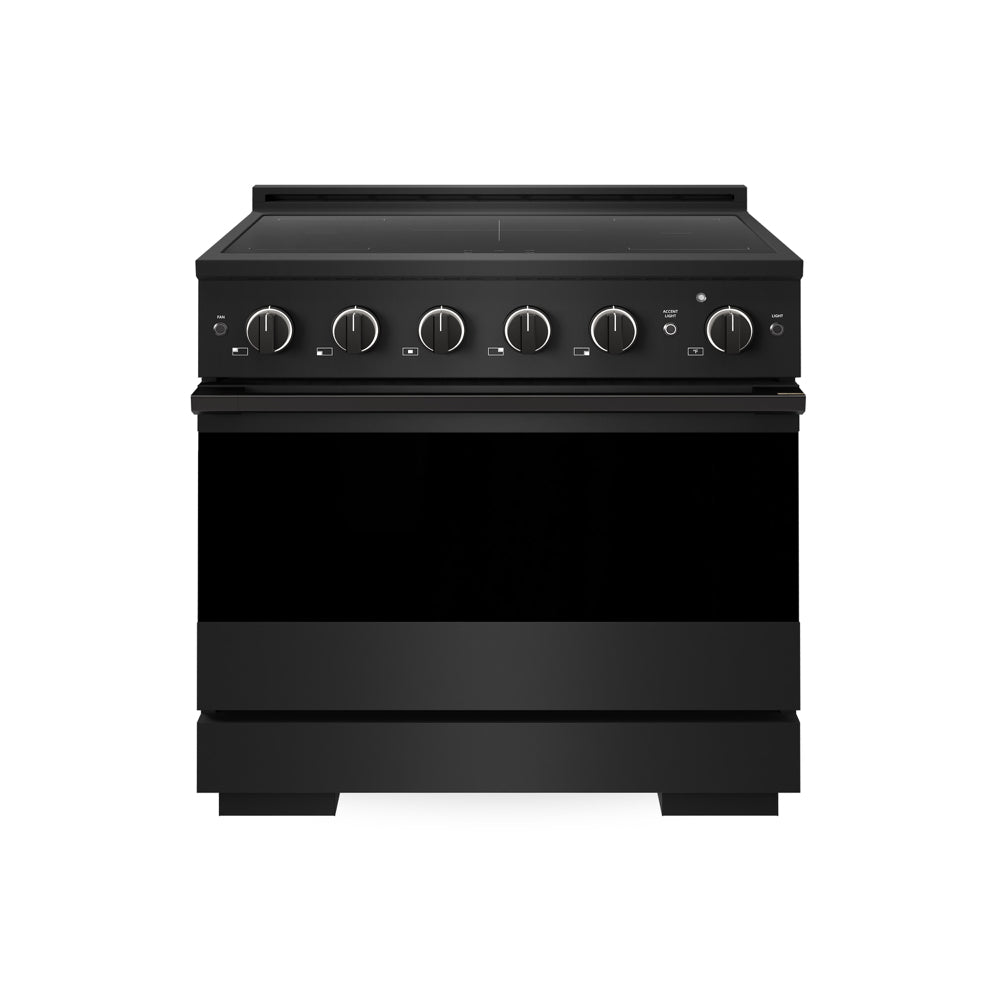 ZLINE Marino 36-inch range in black stainless steel MINRB-36