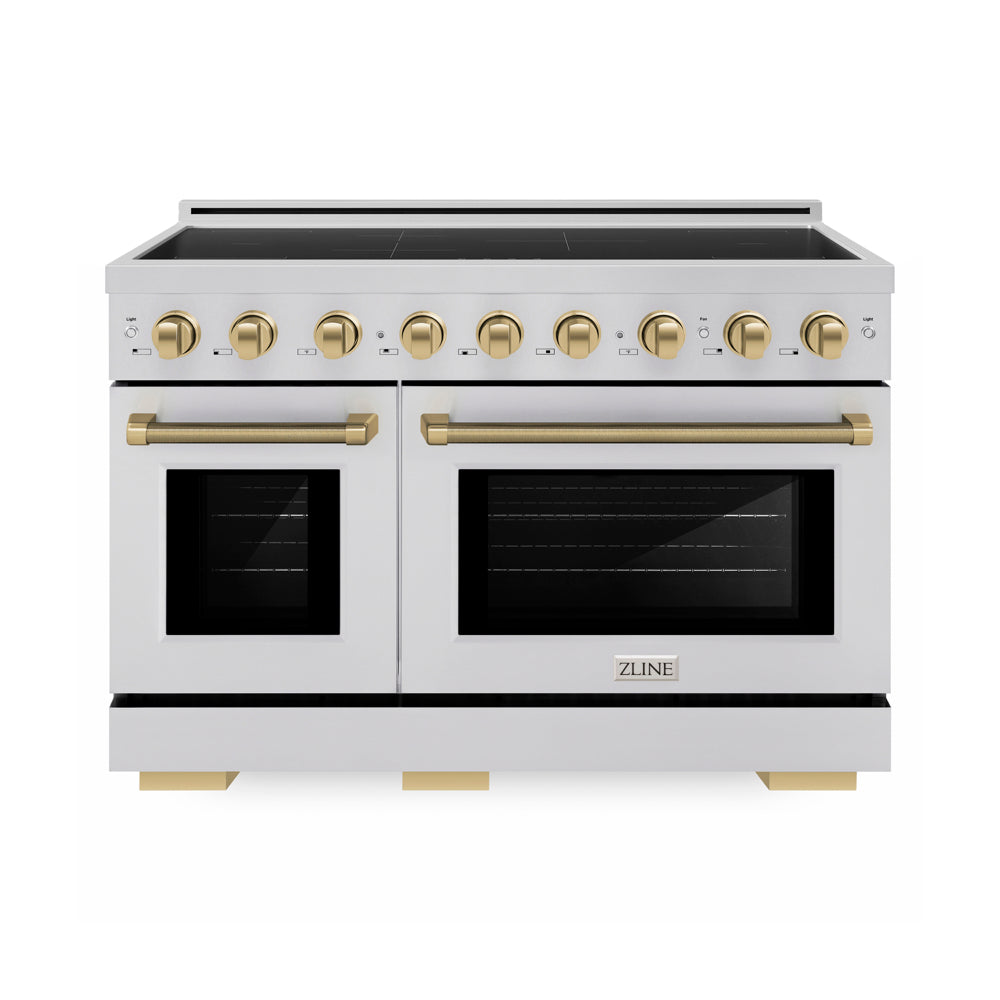 ZLINE Autograph Edition Paramount 48-inch range in stainless steel and champagne bronze accents SINRZ-48-KCB