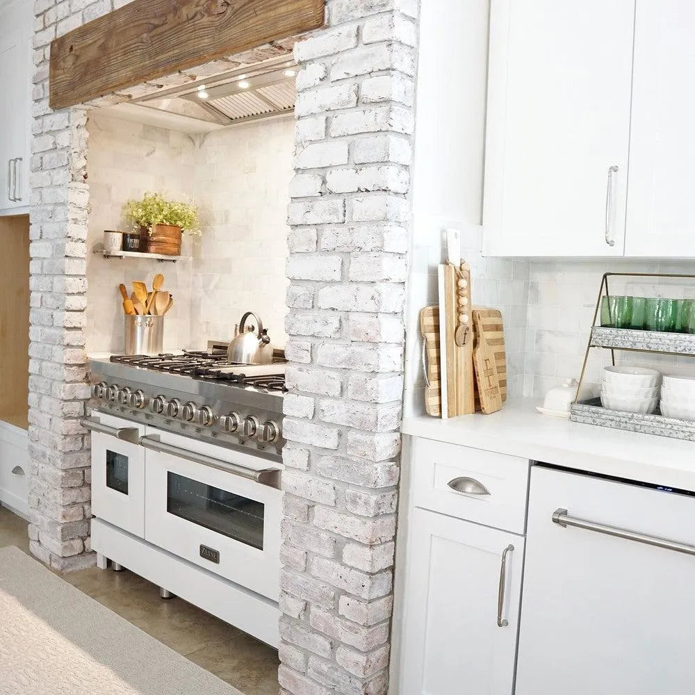 ZLINE Legacy 48-inch range in stainless steel with white matte door RA-WM-48, view 3