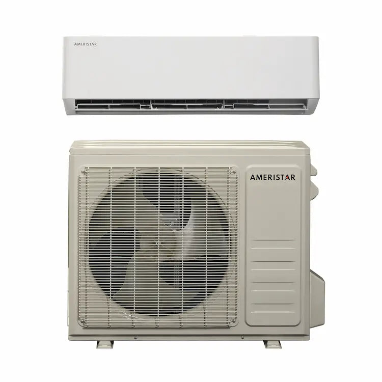 Ameristar 36,000 BTU 19 SEER2 Single Zone Wall Mount Mini Split Heat Pump System - R454B - 230V indoor air handler and outdoor condenser