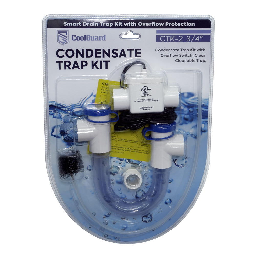 CoolGuard CTK-2 condensate trap kit with overflow switch