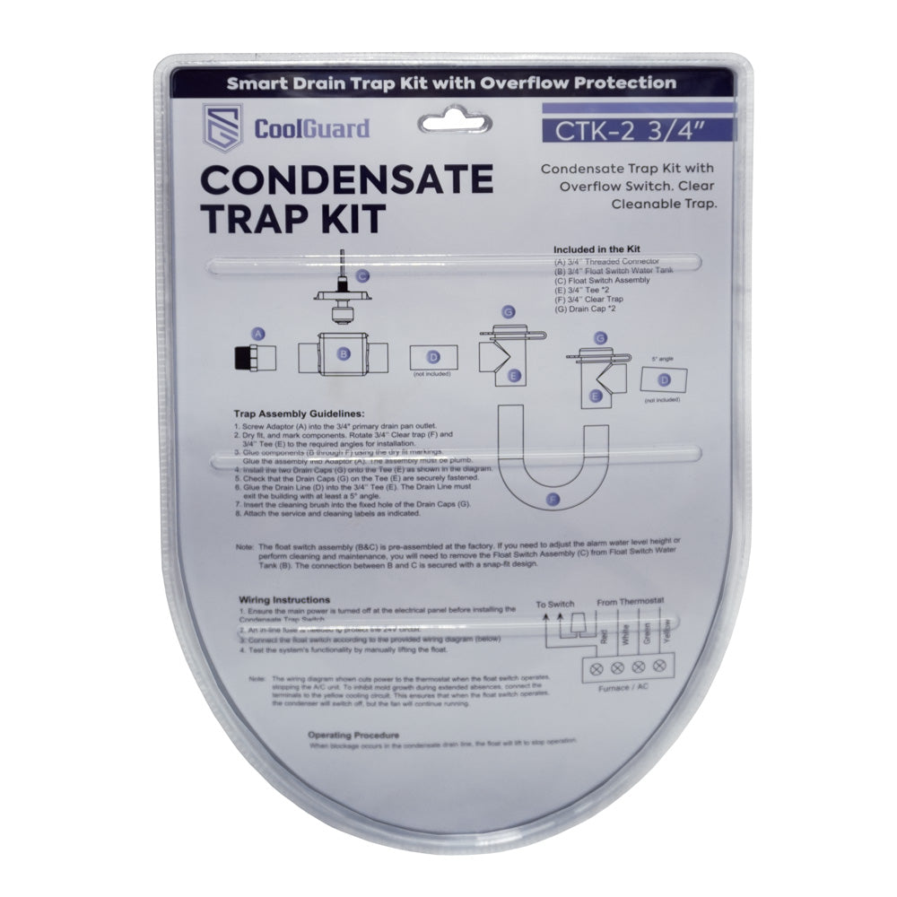 CoolGuard CTK-2 condensate trap kit components