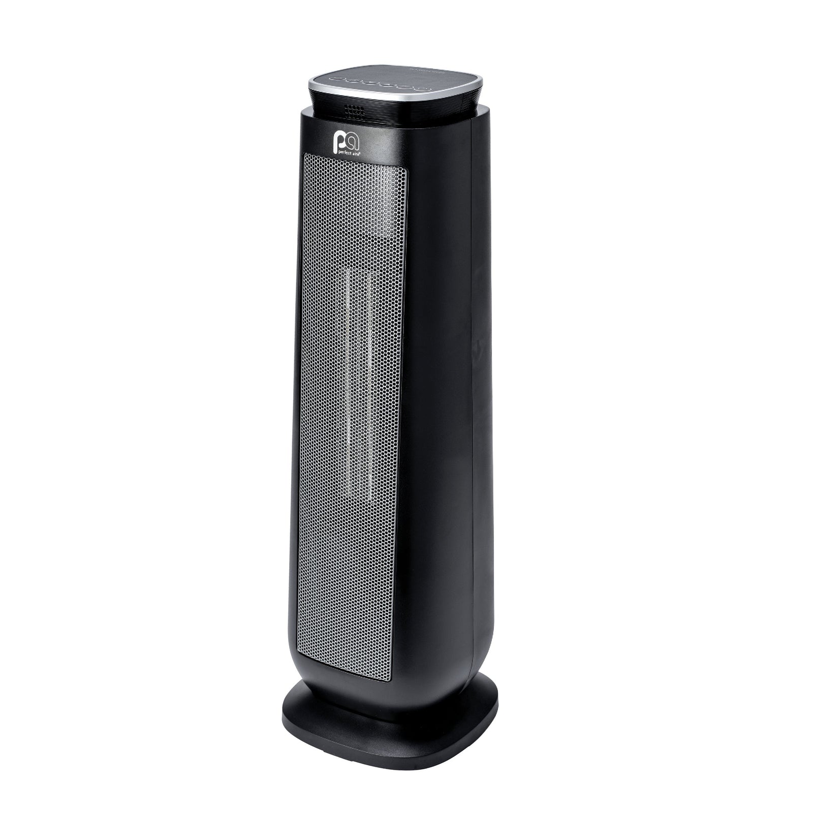 1500/900W Oscillating 23" Ceramic Heater with Remote, Black