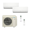 Daikin Hyper Heat Aurora 2-Zone Ductless Mini Split AC & Heat Pump 24000 BTU (7K+7K), Wall Mount Units, 230V - R32