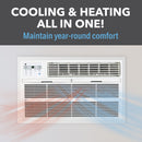 14,000 BTU 230V Through-the-Wall Air Conditioner with 10,600 BTU Electric Heater, Follow-Me Remote Control