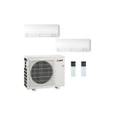 Mitsubishi 20,000 BTU (6K + 12K) GX-Series 20 SEER2 Dual Zone Wall Mount Mini Split Heat Pump System - R454B | 230V