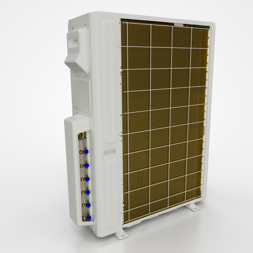 MRCOOL DIY 5th Gen Multi-Zone 55K BTU Three Zone Ductless Mini Split 12K + 18K + 36K Condenser Back