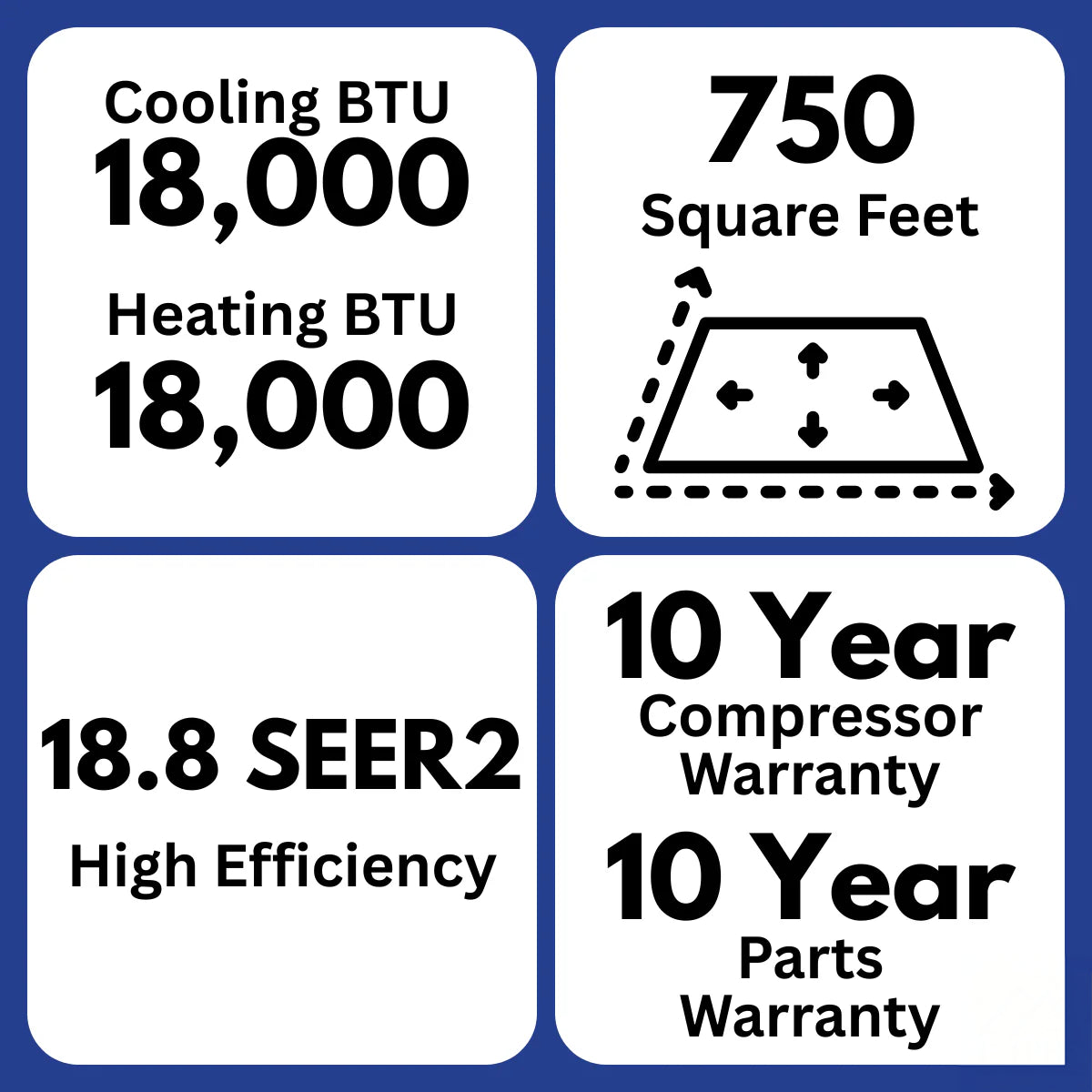 MRCOOL VersaPro 18,000 BTU 1.5 Ton 18.8 SEER2 Central Ducted Heat Pump System - 2nd Gen