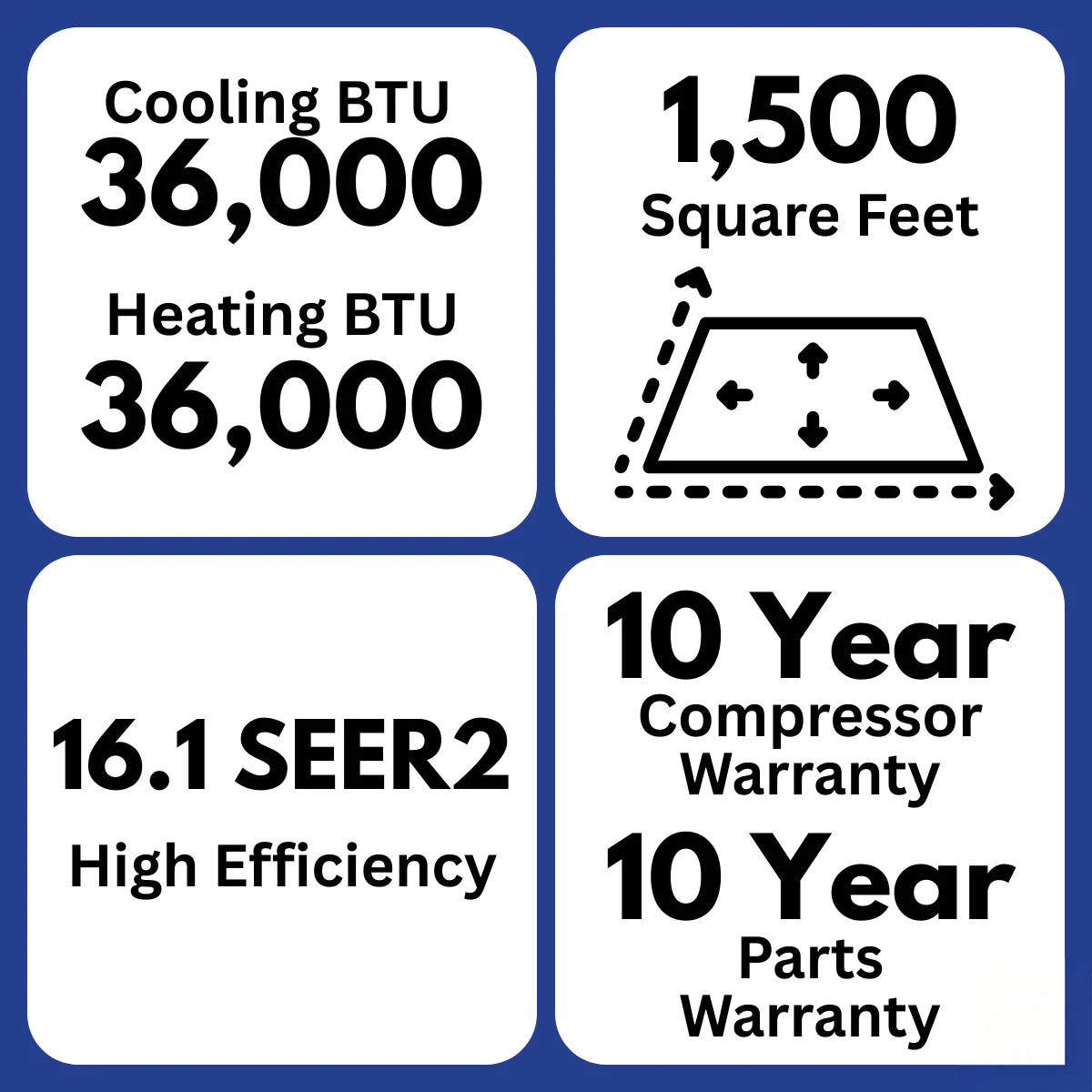MRCOOL VersaPro 36,000 BTU 3 Ton 16.1 SEER2 Central Ducted Heat Pump System - 2nd Gen
