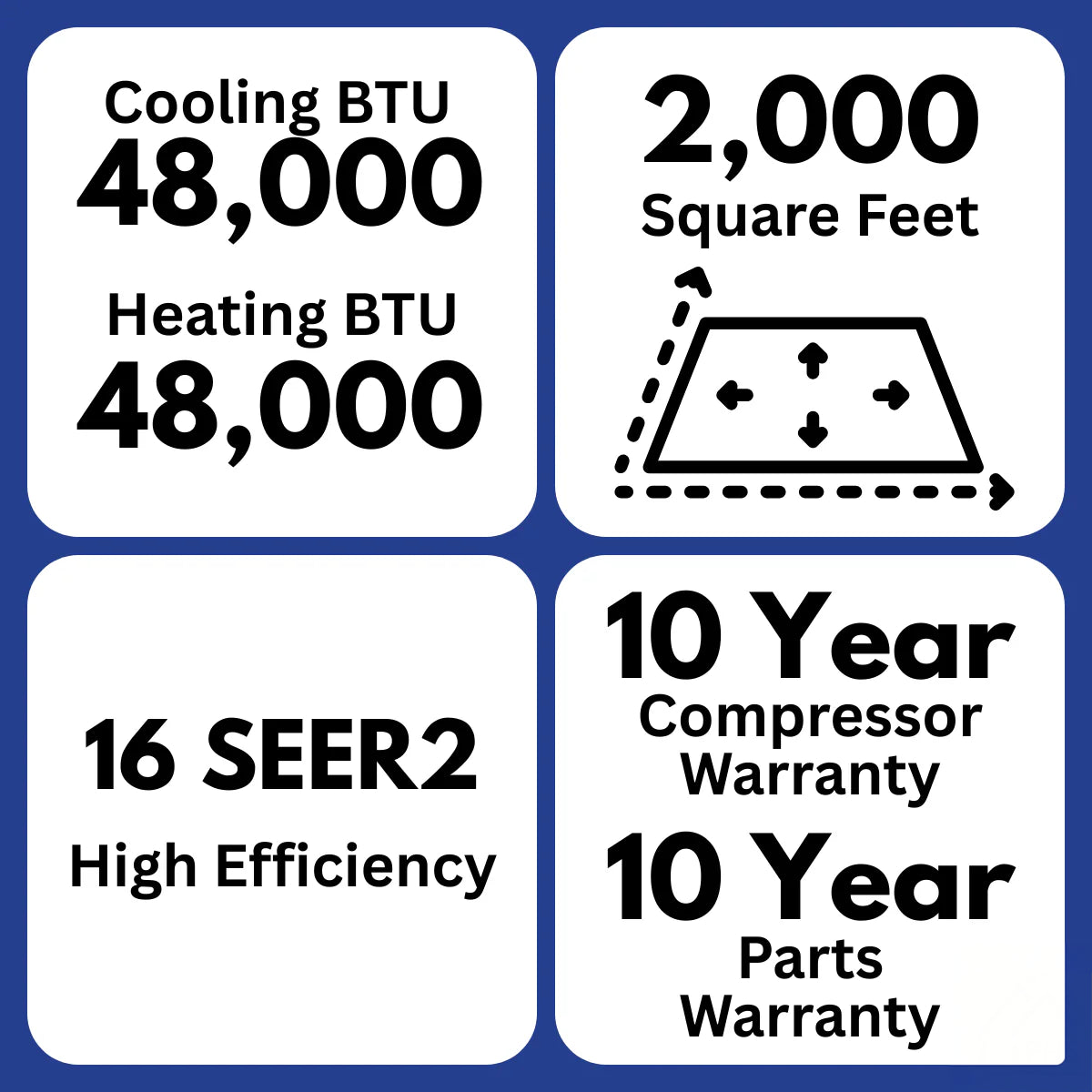 MRCOOL VersaPro 48,000 BTU 4 Ton 16 SEER2 Central Ducted Heat Pump System - 2nd Gen