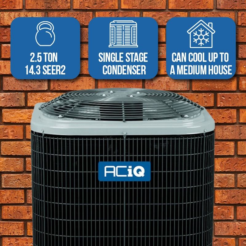 ACiQ 2.5 Ton 14.3 SEER2 Central Air Conditioner Condenser - R410A Single Stage