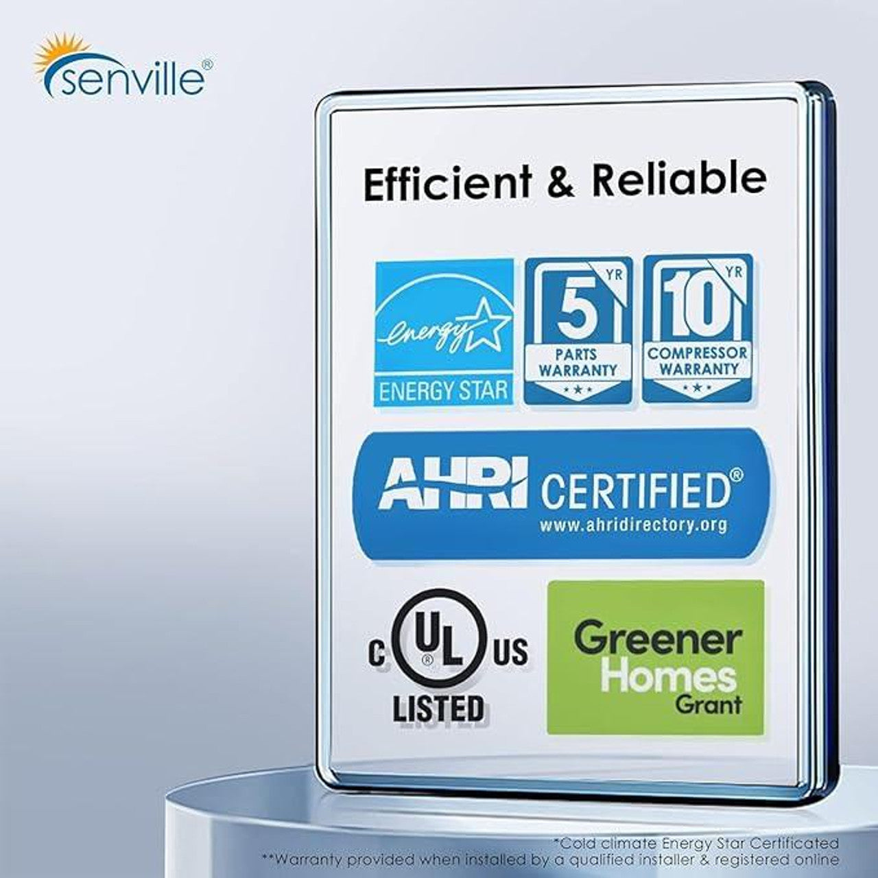 Senville 24,000 BTU 18.3 SEER2 Central Air Conditioner Heat Pump System Efficiency 