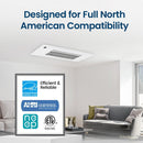 Senville AURA 6,000 BTU 22 SEER2 Cassette Mini Split Heat Pump Air Conditioner - 230V