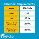 Senville AURA 24,000 BTU 20.4 SEER2 Floor Mounted Single Zone Ductless Mini Split - 230V - Energy Star
