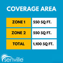 Senville AURA 27,000 (12K + 12K) BTU 23 SEER2 Ceiling Cassette 2 Zone Ductless Mini Split - Energy Star - 230V